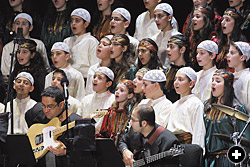 Headlining the three-week festival’s opening with Byzantine, Muslim and Arab songs, children of the Joqat al-Farah (“Choir of Joy”) filled the Eisenhower Theater with their voices.