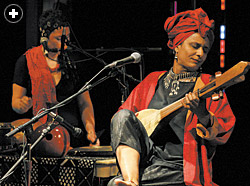 From the Comoros Islands off east Africa, singer/songwriter Nawal blended Indian, Persian and Arab traditions with east African Bantu polyphonies. She is the first woman musician from the islands to give performances in public.
