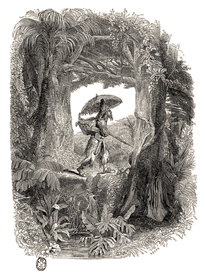 Many of the hundreds of illustrations produced since the 1719 publication of The Life and Strange Surprizing Adventures of Robinson Crusoe, including this one published in a 1740 edition, emphasized adventure, but like the life of his predecessor Hayy ibn Yaqzan, Crusoe’s solitary life ultimately stimulated philosophical thought.