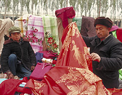 A silk merchant at Kashgar. 