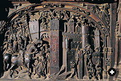 A Toledo Cathedral carving shows Castilians besieging a Muslim city. The fall of Toledo to the Christians in 1085 decisively loosened Muslim control over central Spain.