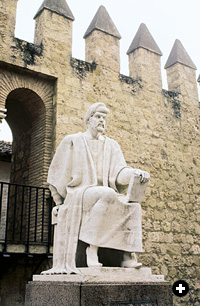 Ibn Rushd, or Averroës, one of the great intellects of the 12th century, is honored by a statue in his home town, Córdoba. 