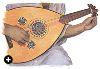 Ziryab is most renowned in the Arab world for his improvements to the ‘ud. He added a second pair of red strings between the second and third courses, making five pairs of strings in all—a change credited with giving the instrument a soul.