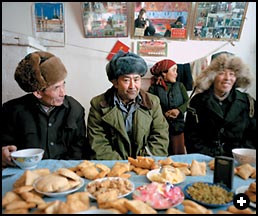 Deep-fried dough and butter tea have sustained many an eagle hunter through a cold winter on the steppe.