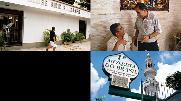 An outdoor market runs through the heart of downtown Rio de Janeiro's Sahara district, settled by Arab immigrants.