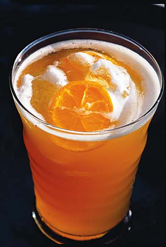 Rangpur lime and orange-blossom sherbet.