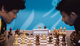 Sri Lankans Athula Russell and Chinthaka Galappaththi face off during the men’s rapid chess individual competition, one of several sports first added to these Games.