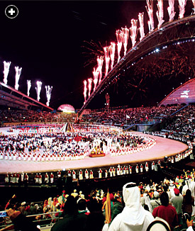 The opening ceremony featured more than 8000 performers from 20 countries.