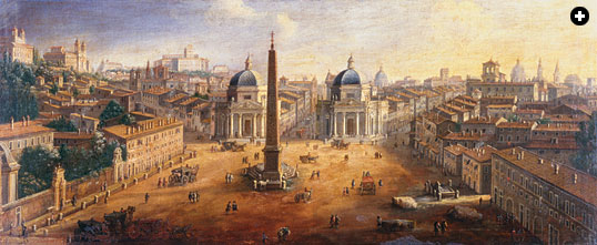 For the last half millennium, Piazza del Popolo has been my home. In the early 18th century, a Dutchman painted my portrait, showing behind me the Via Corso that leads to the old forum and the Circus Maximus. 