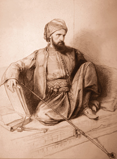 This portrait of Lane dates from 1835, after his second trip to Egypt, during which he wrote Manners and Customs of the Modern Egyptians.