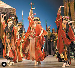 The Caracalla Dance Theatre, founded in 1968 in Lebanon, blended traditional costumes, an original score and modern choreography in “Knights of the Moon.”