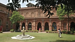 The NCA campus, top, is located next door to the Lahore Museum with its Miniature Painting Gallery.