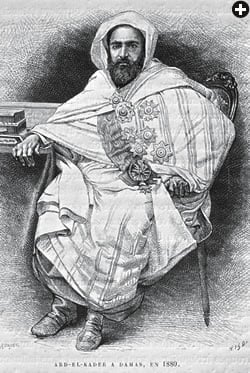 This engraving of Abd el-Kader is dated 1880, three years before his death.