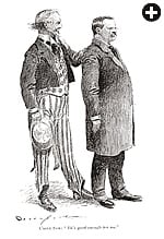 Homer Davenport’s 1904 cartoon showing Uncle Sam endorsing Theodore Roosevelt helped win the president his second term. Not long after that, Davenport requested and received Roosevelt’s support for importing Arabian horses to the United States. 