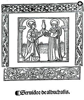 By the time this woodcut showing followers of Albucasis (as Al-Zahrawi was known in Latin) was produced in 1516 in Spain, his medical legacy was already more than 500 years old. 