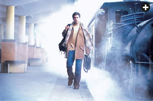 Often playing characters who struggle amid conflicting ideas of tradition and modernity, Shah Rukh Khan’s rise to Bollywood megastardom parallels India’s own rise on the global stage. Here he stars in the 2004 film “Main Hoon Na” (“I’m Here for You”).
