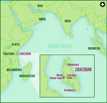 map of Zanzibar