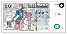 Tunisia’s 20-dinar banknote uses a design based on Mahmoud ben Mahmoud’s painting of Khayr al-Din.