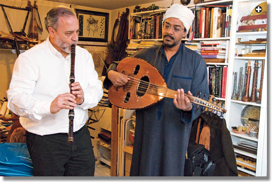Together Paniagua and Sheikh el-Din, above, have toured and collaborated with dozens of musicians and groups since the 1990's.