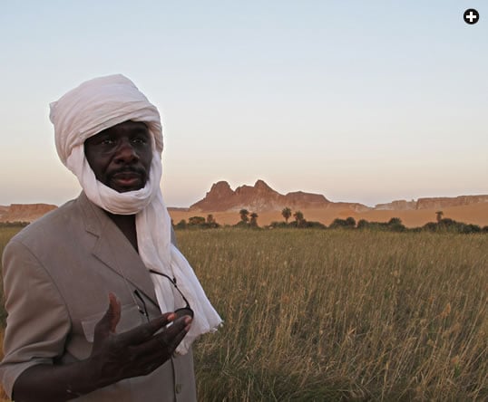 “There are salt lakes in deserts worldwide, but freshwater lakes you just don’t have,” says Baba Mallah,  physicist and director of Chad’s national scientific research center. Standing on the shore of the reed-covered portion of Lake Boukou, he explains that the reeds retard evaporation, and together with replenishing seepage from the aquifer below, the lake water stays fresh. 