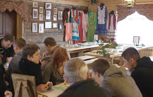 Bogdanowicz decorated her restaurant with family photos and Tatar traditional dresses.