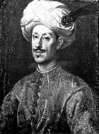 Florentine records show that Fakhr al-Din was both a fascinated observer and an object of popular curiosity, but perhaps the most unexpected legacy of his exile is a drama still enacted on occasion today in Florence as part of a festival of de’ Medici heritage: “Fakkardino a Palazzo: un Turco fra i Medici” (“Fakkardino at the Palace: A Turk among the Medici”). The title is a double entendre, as fakkardino is Florentine dialect for “hot weather,”“brouhaha” and Fakhr al-Din’s Italianized name—leading to the title’s meaning, which is something like “a hot time at the palace.”