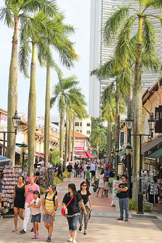 Singapore’s Arab Quarter draws an eclectic mix of visitors and locals, day and night. The descendants of its original Arab residents still celebrate their heritage, but mostly live elsewhere in the city.