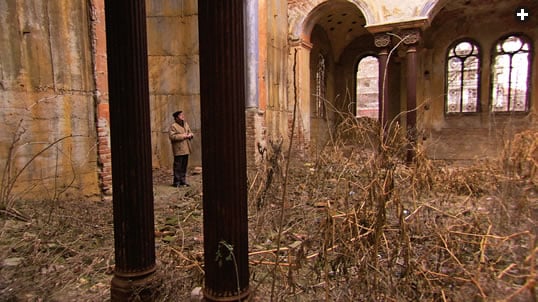 Rexhep Hoxha was 17 when his father took in the Aladjem family according to the Albanian besa, or promise, to shelter strangers in distress. In the film, he visits the abandoned synagogue in the Aladjems’ hometown of Vidim, Bulgaria.