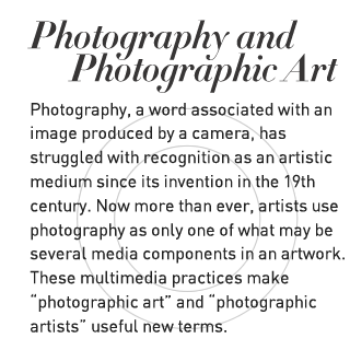 Photography and Photographic Art