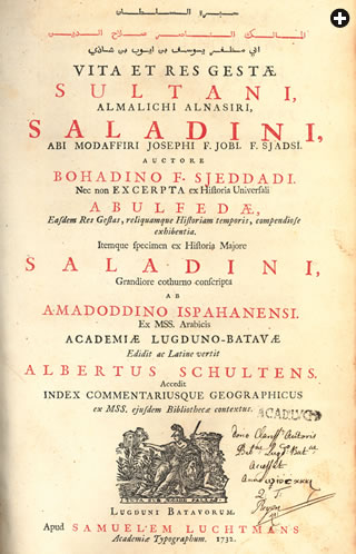 Luchtmans’s first published Arabic text appeared in 1732: Ibn Shaddad’s 12th-century biography of Saladin. The technical challenge of reproducing Arabic letterforms was formidable.