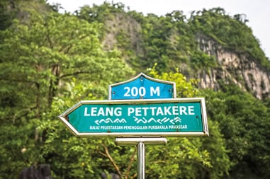 Leang means “hole” or “cave.” 