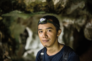 Pampang, top, says the Centre welcomes new discoveries of rock art that add to the more than 90 now surveyed. “We give full credit to the discoverer, honoring them each year and often providing them jobs,” he explains. Ramli, above, has been studying the caves and the art since the 1980s. 