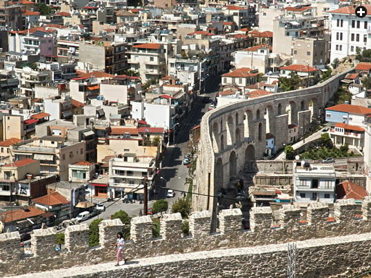Farther east, in Kavala, this Ottoman-built aqueduct was commissioned by Suleiman the Magnificent in the 16th century.